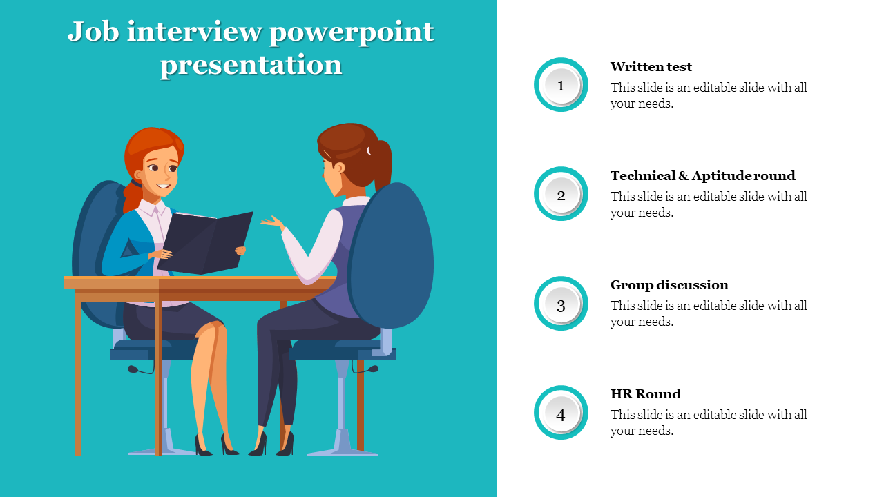 Job Interview PowerPoint Presentation SlideFour Nodes